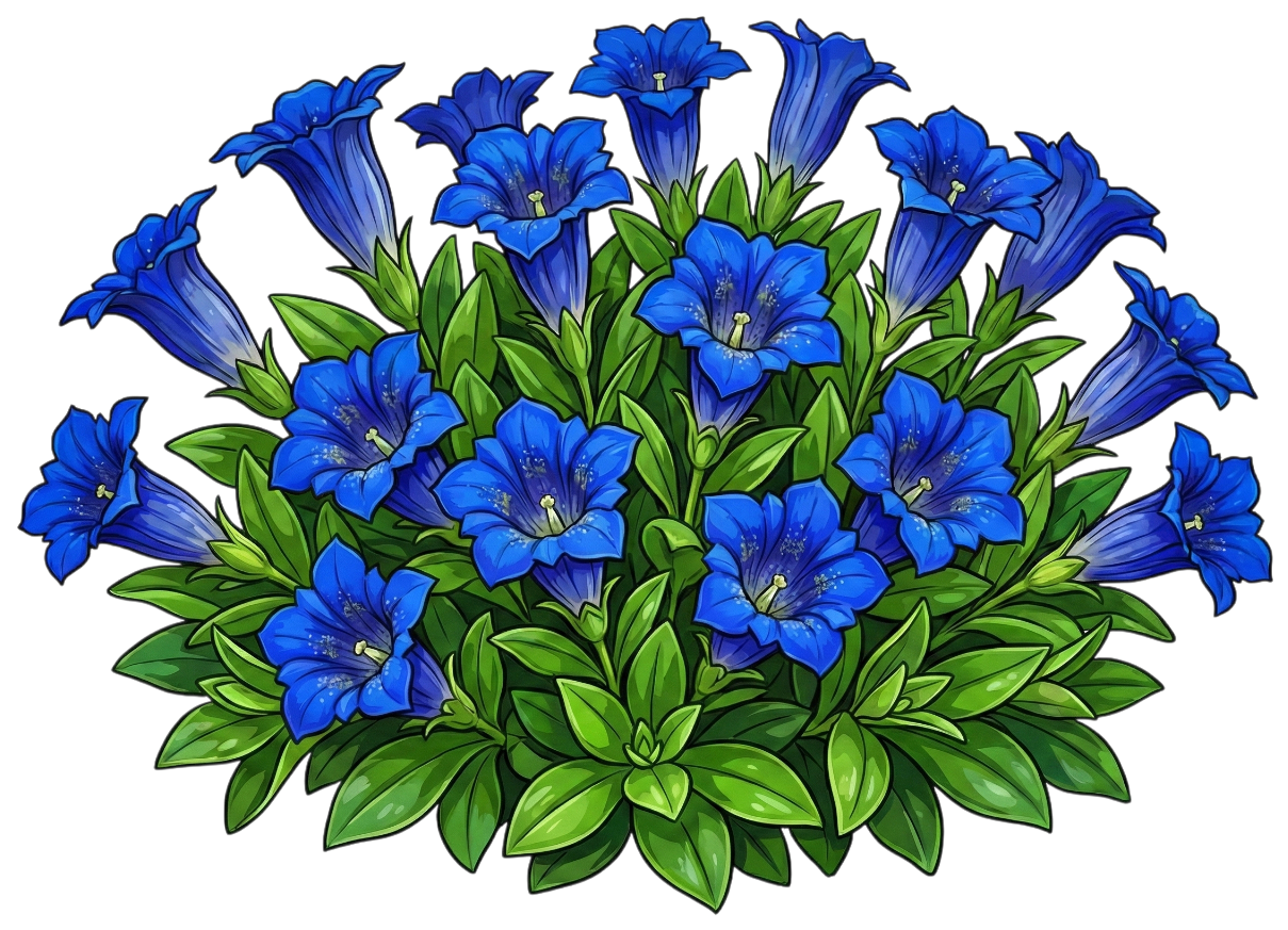 Горечавка бесстебельная